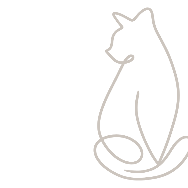 darker-taupe-line-art-of-sitting-cat-for-right-side-600px-sq-1 taupe line art of a sitting cat facing to the left while cropped on the right