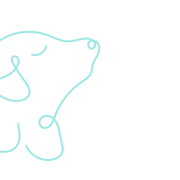teal-line-art-of-sleepy-dog-face-for-left-side-600px-sq-1 turquoise line art of sleepy dog face facing to the right and cropped on the left